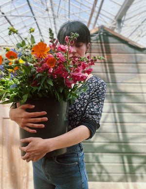DIY flower arranger bucket