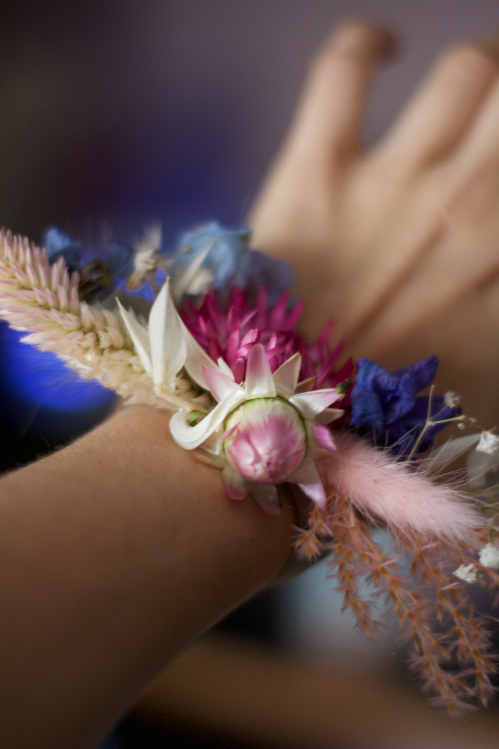 tiger lily wrist corsage Dried wrist corsage – Tiger Lily