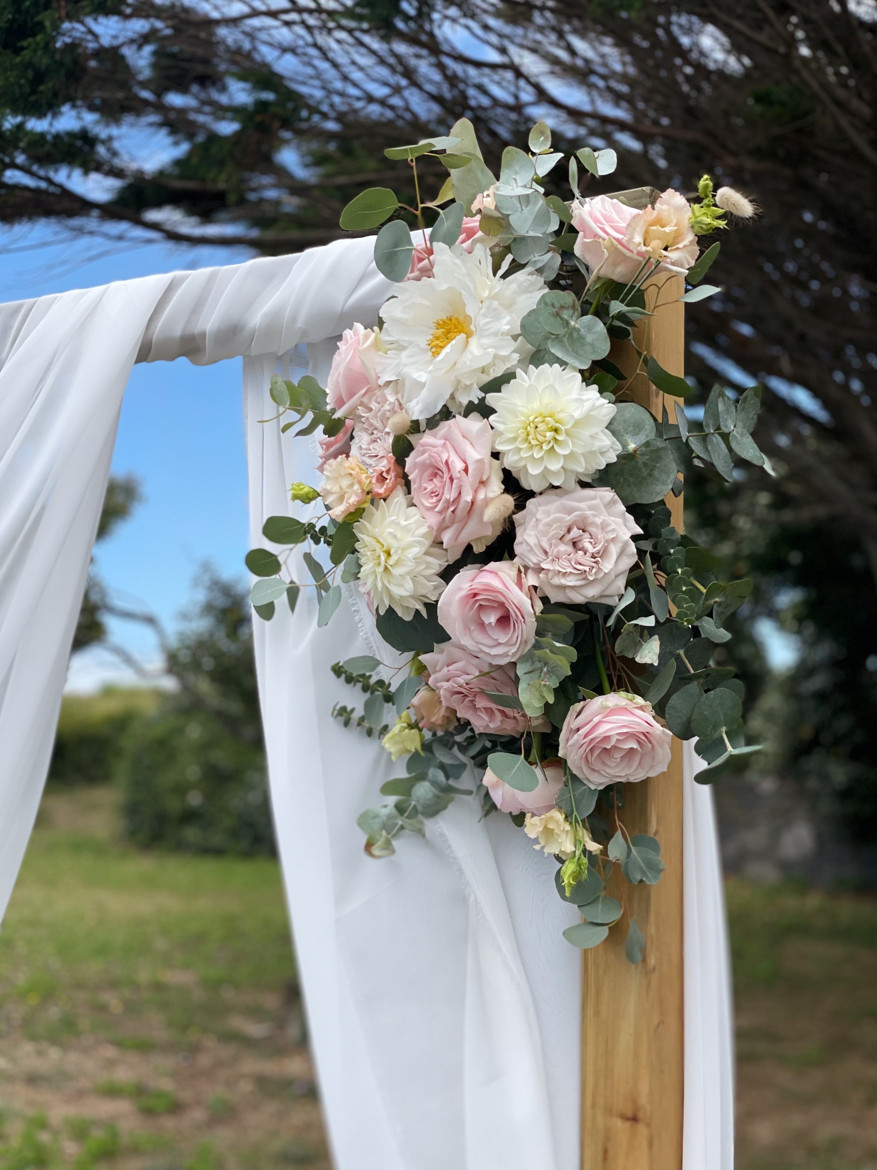 tiger lily wedding flowers Arch arrangement – Tiger Lily