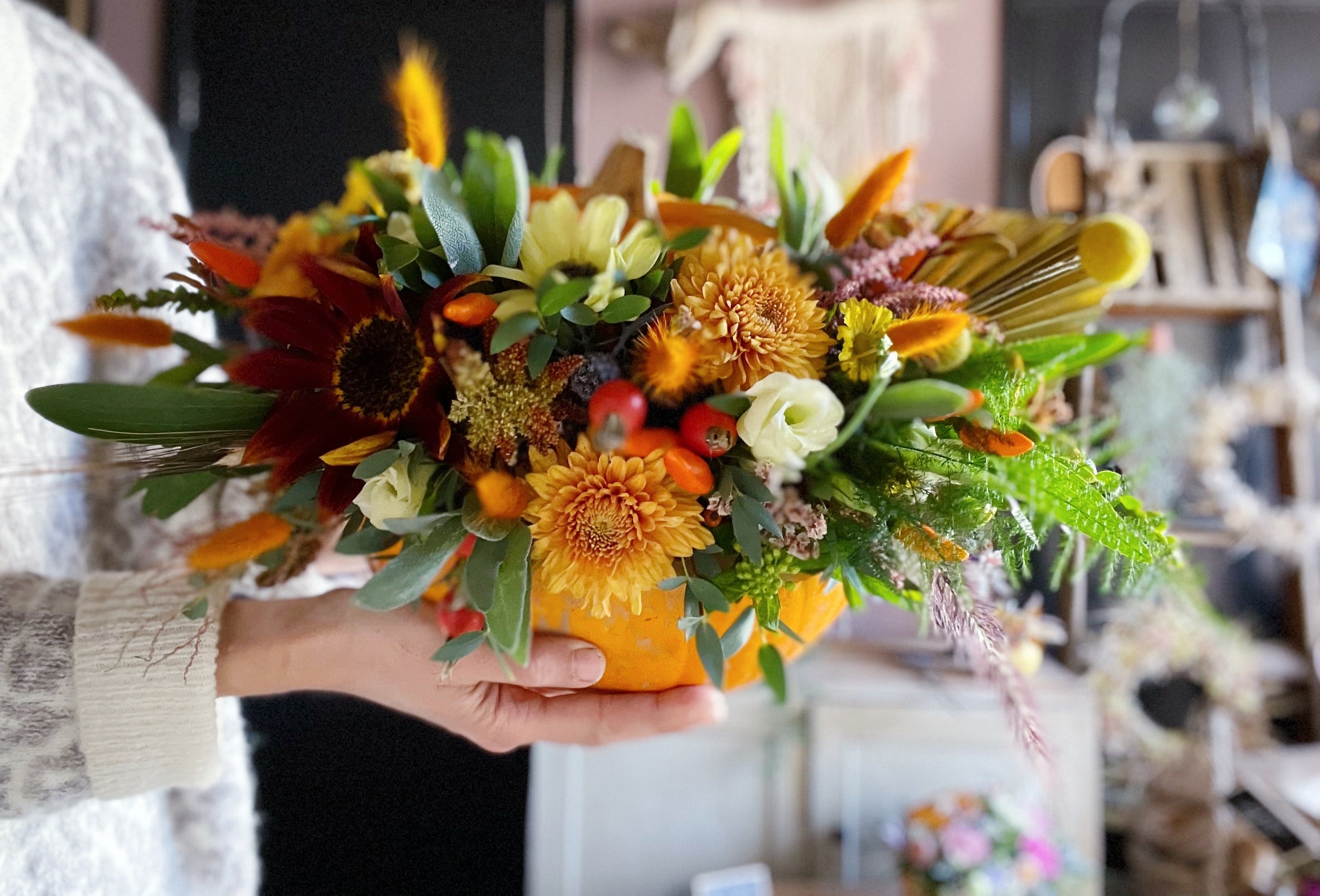 Floral pumpkin
