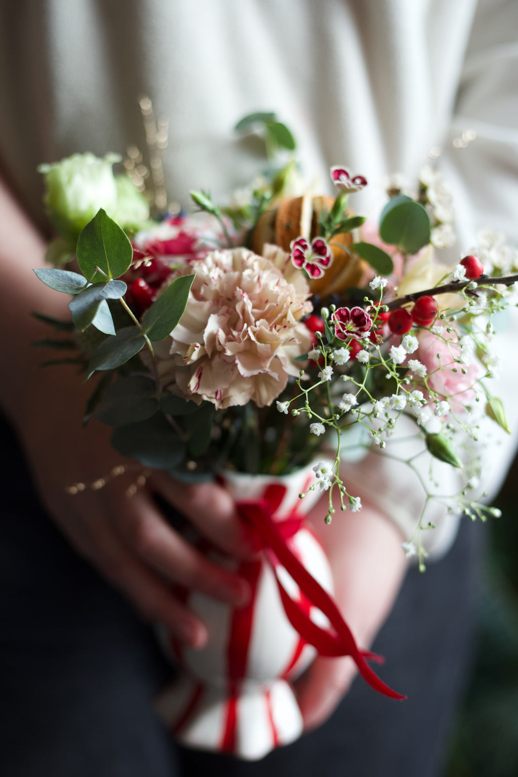 Christmas cracker vase