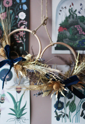 Mini dried wreaths