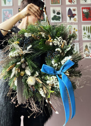 White Christmas wreath