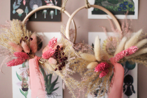 Mini dried wreaths